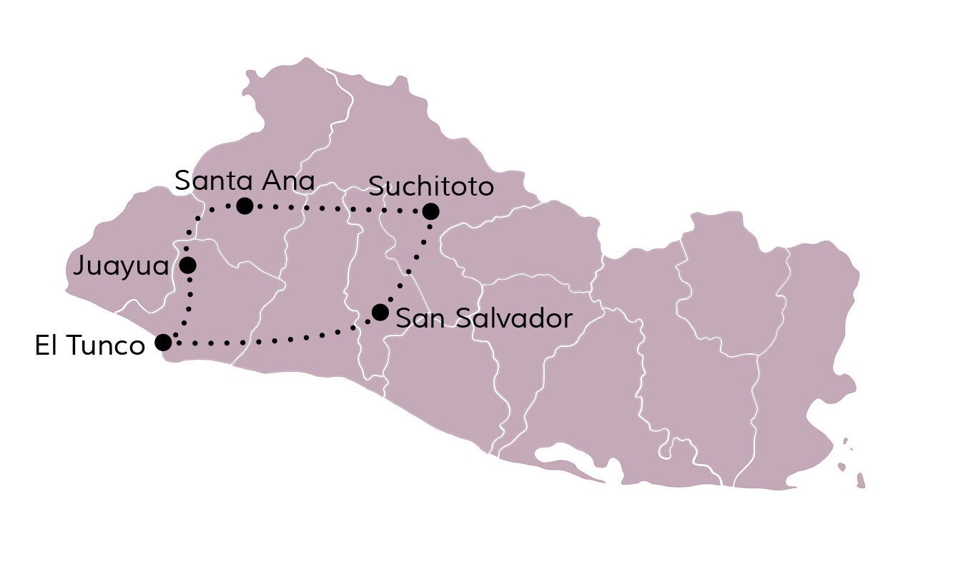 Reisroute El Salvador